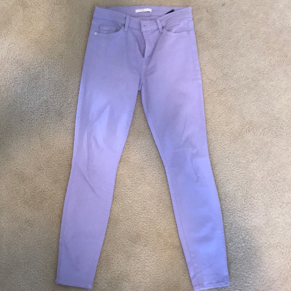 Purple denim jeans